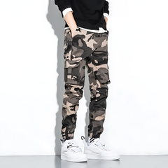 Jonas | Camo Cargo Hose Herren Komfort Fit in Khaki