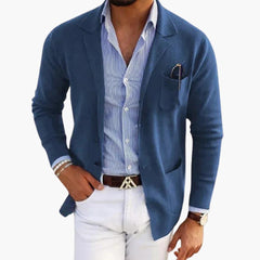 Herren Cardigan Blazer – Elegante Strickjacke für Männer in Blau