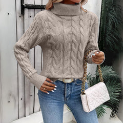 Valerie | Warmer Damen-Rollkragenpullover aus Strick in Beige
