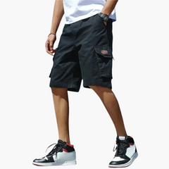 Cargo Shorts für Herren – locker geschnitten mit Taschen in Schwarz