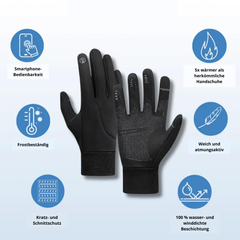 Wasserdichte Thermal-Winterhandschuhe - Wenders in Schwarz