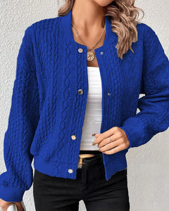 LISE | ELEGANTE STRICKWESTE, MODERNER STIL in Blau