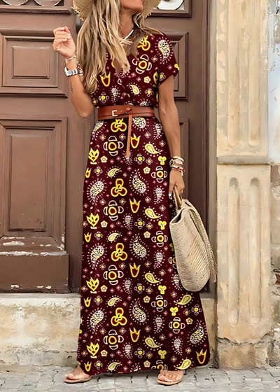 Carla | Elegantes langes Boho-Kleid