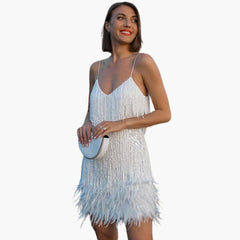 Adriana | Stylisches Cocktailkleid in Weiß