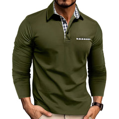 Rupert - Komfortables Langarm-Poloshirt in Grün