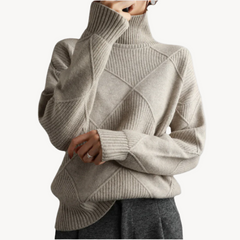 Adelia | Rollkragenpullover in Khaki