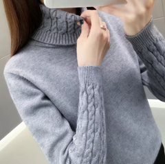 Althea – Rollkragenpullover aus Wolle in Grau