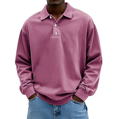 Caspian - Langarm-Polohemd für Herren in Rosa