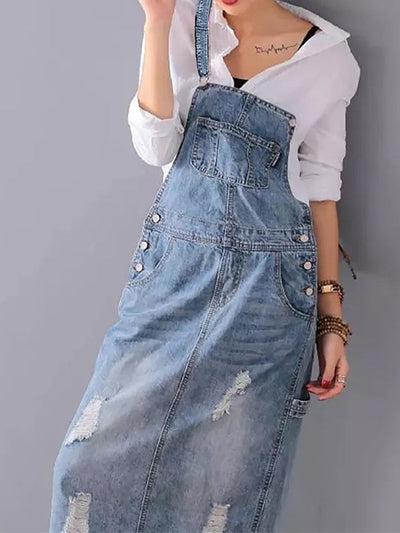 Overallkleid mit Verstellbaren Trägern für Damen