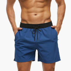 Schnelltrocknende Stretchshorts für Herren - Ideal für Sport & Freizeit in Hellblau schwarz