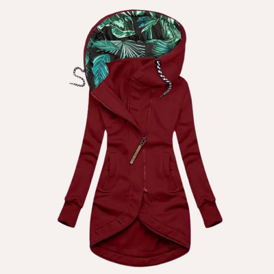 Damen Fleece Jacke mit Kapuze | Elegante