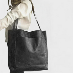 Elise | Stylische Lederhandtasche in Schwarz