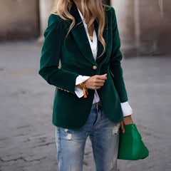 Alise - Stilvoller Slim-Fit-Blazer in Grün