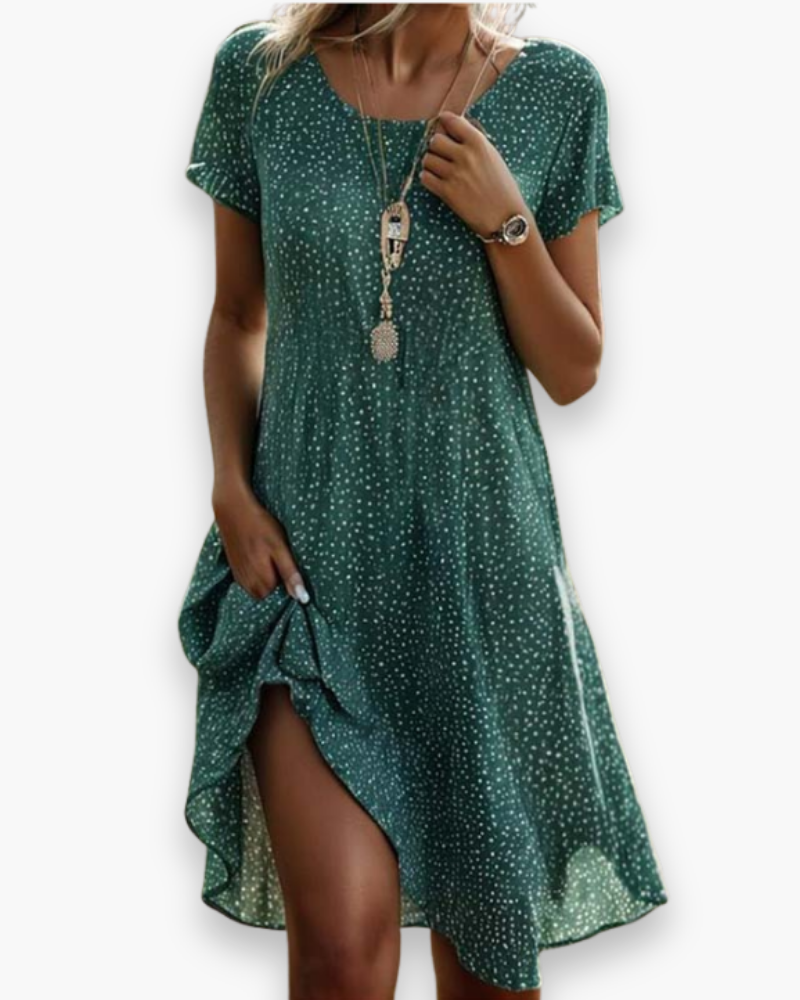 Damen Vintage Elegantes Sommerkleid | Midi
