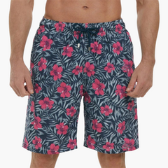 Schnelltrocknende Shorts - Herren Badeshorts mit Stretch in Rot