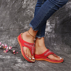 Ricarda® | Lebendige Damensandalen in Rot