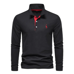 Nathaniel - Herren Bequeme Polo Hemd | Lässig in Schwarz