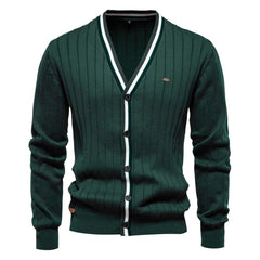 Sam - Elegante Strickjacken für Herren in Grün