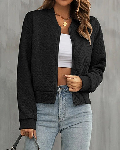 Sommer Bomberjacke mit Reißverschluss für Frauen