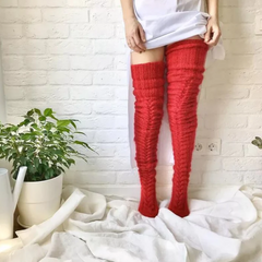 Kniestrümpfe für Frauen in Rot
