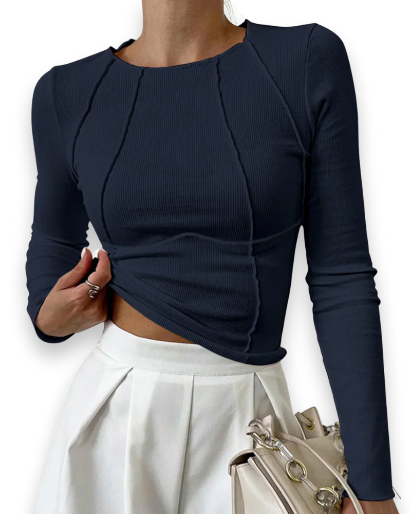 Damen Elegantes Langarm Oberteil | Schickes Stil