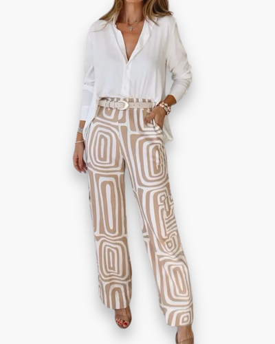 Damen Elegantes Twin Set | Modisch Zweiteiliges Ensemble