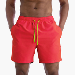 Schnelltrocknende Shorts - Herren Stretch-Shorts für Sommer in Korallenrot