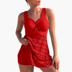 Tankini-Set mit Shorts - Damen Zweiteiler für den Sommer in Rot