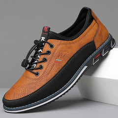 Zweifarbige Schnürsneaker für Herren in Braun
