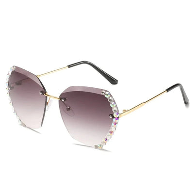 Damen Modisch Geometrisch Stil Sonnenbrille | Übergröße