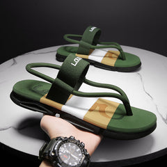 Ruby® | Herren Sandale Outdoor Sport Flip Flops Komfort in Armeegrün