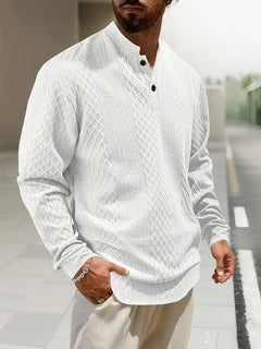 Warriner – Langärmliges Sweatshirt Mit Geometrischem Muster in Weiß