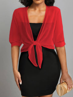 Skyla - Elegante Bluse mit offener Vorderseite für Damen in Rot