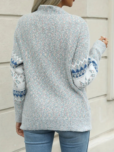 DAMPULLOVER MIT ISLÄNDISCHEN MUSTERN | ELEGANTER, WARMER STIL