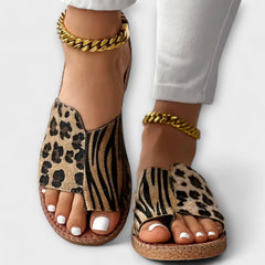 Meline – Sandalen mit Animal-Print in Leopard
