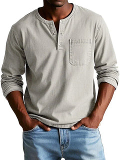 Philipp | Herren Lässiges Henley Shirt in Beige