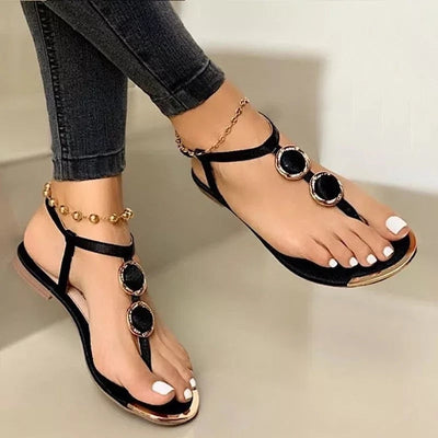 Selena® | Flache Sandalen für Damen, Sommer, Strandschuhe