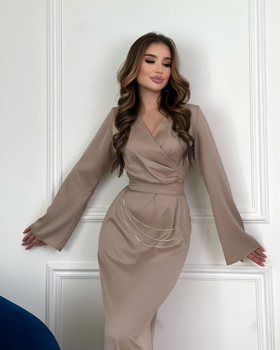 Anike | Elegantes Satin-Maxikleid