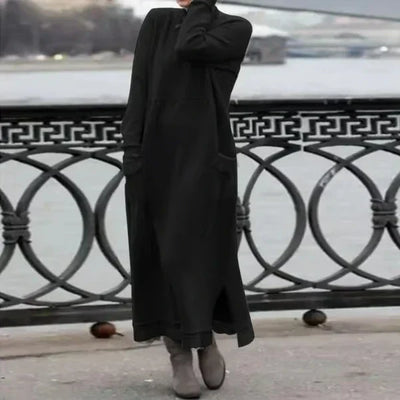 Yvonne® | Langes Wollbaumwollkleid