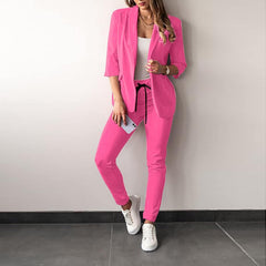Kristal - Eleganter Blazer- und Hosenanzug für Damen in Rosa