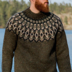 Hayden – Isländischer Pullover in Seegrüne