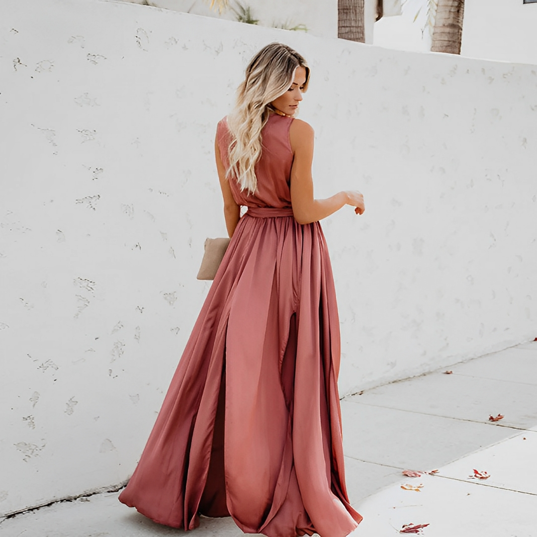 Journee - Ärmelloses Maxikleid mit Schlitz für Frauen