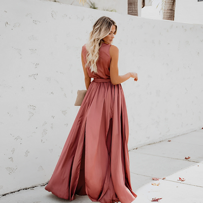 Journee - Ärmelloses Maxikleid mit Schlitz für Frauen