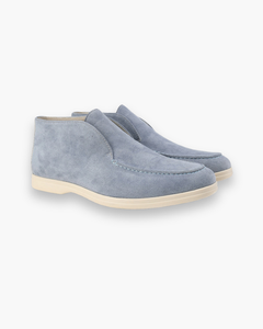 Herren Elegante Slip-Ons | Luxus Casual Schuhe in Nebelblau