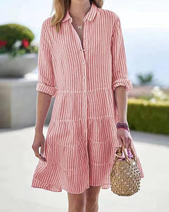 Shiela - Charmantes Hemdblusenkleid in Rosa