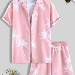 Frank | Herren Tropical Sommerhemd Set in Rosa