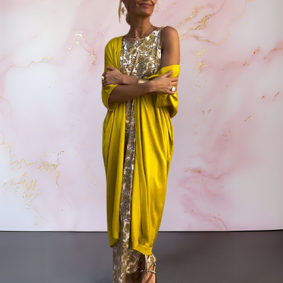 Mel | Elegantes Kleid mit Strickjacke