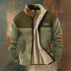 Zachar® | Lässige Fleece Jacke in Grün