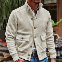 Tate - Stilvolle Herren Strickjacke in Creme