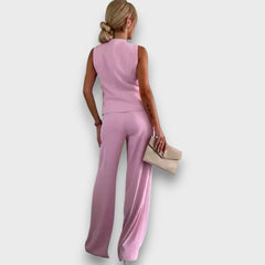 Milia – Damenanzug mit Weste und weitem Bein in Rosa